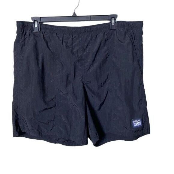 Speedo Men’s Swim Trunks Size Large Pockets Drawstring Navy‎ Blue Beach V… - Picture 3 of 8
